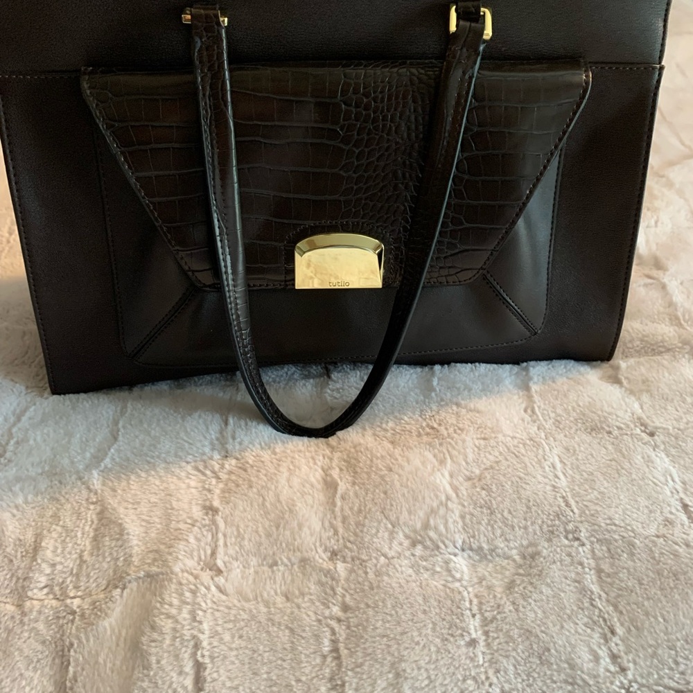 Elegant Brown Laptop Handbag